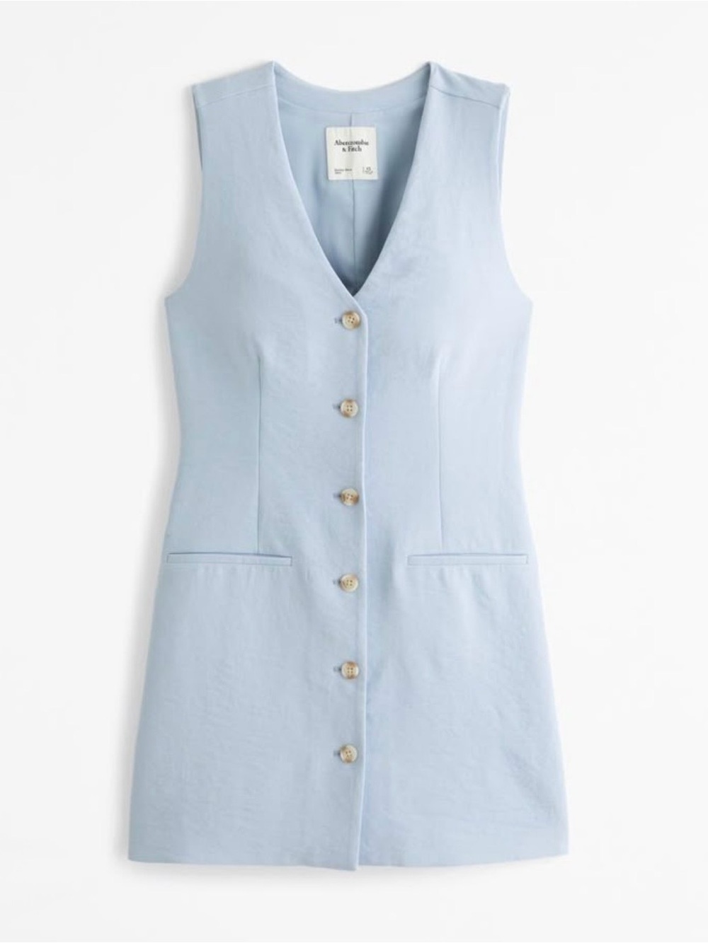 Abercrombie & Fitch Mara Vest Dress (Light Blue)